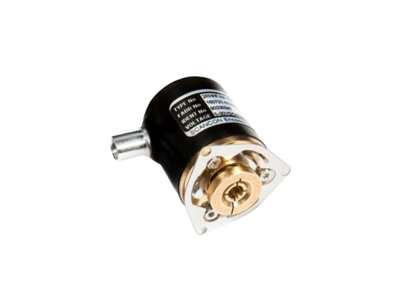 Encoder absoluto magnético multivuelta Scancon 2RMHF-SSI para mini motores